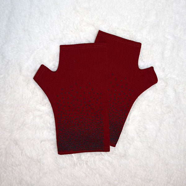Dots Design Fingerless Gloves