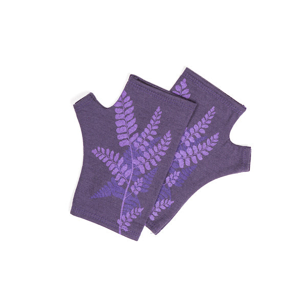 NZ Fern Design Fingerless Gloves