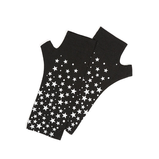 Stars Design Long Fingerless Gloves