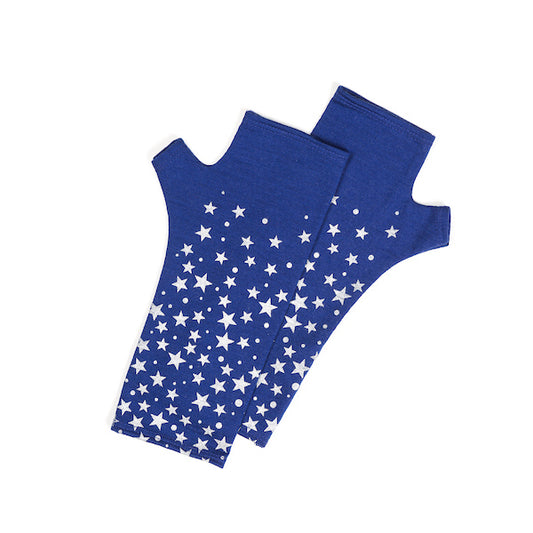 Stars Design Long Fingerless Gloves